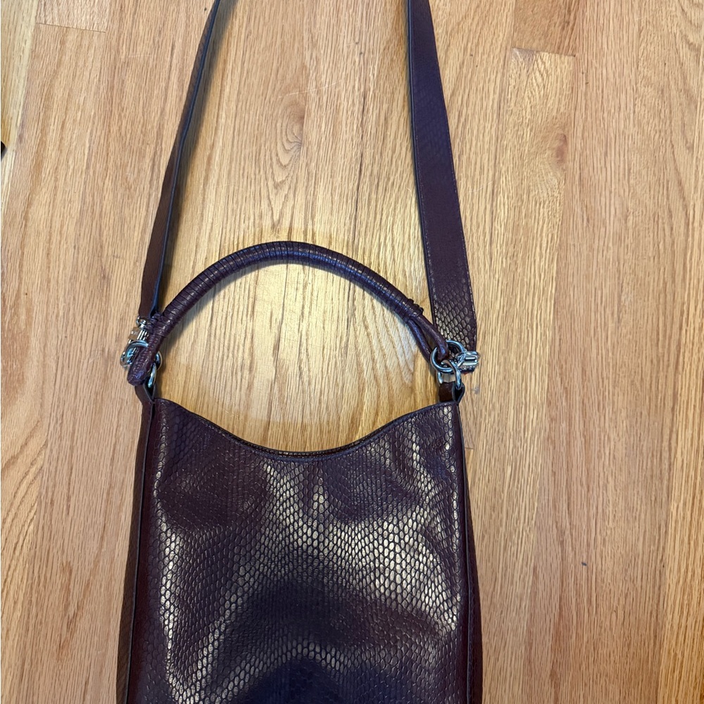 Staud Mel Crossbody Croc embossed handbag